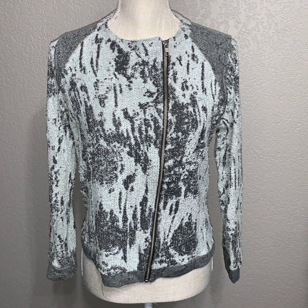 Chaser Burnout Moto Sweater Jacket S
